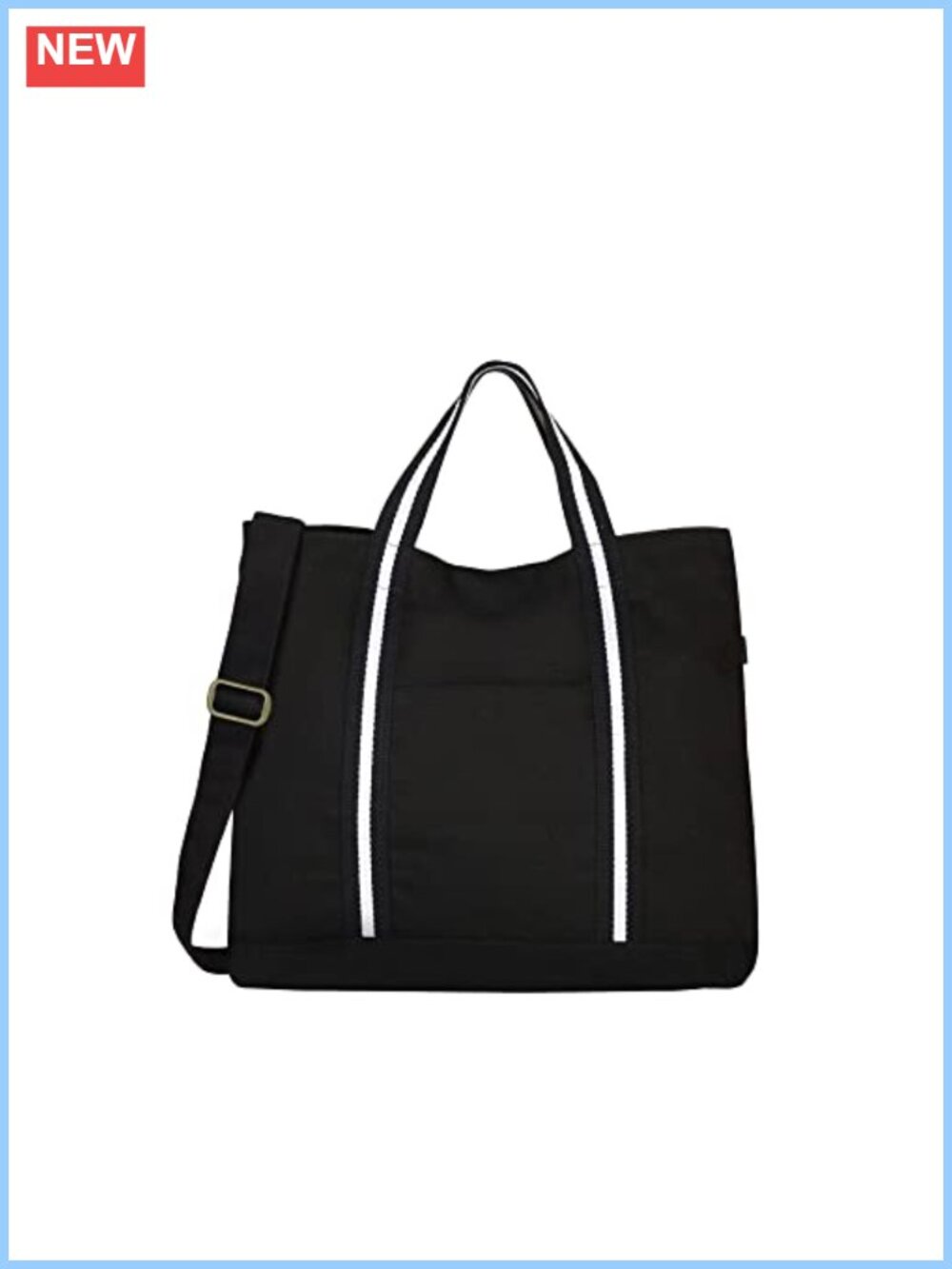 Extra Large Canvas Tote Bag with Adjustable Crossbody Handles, Reusable